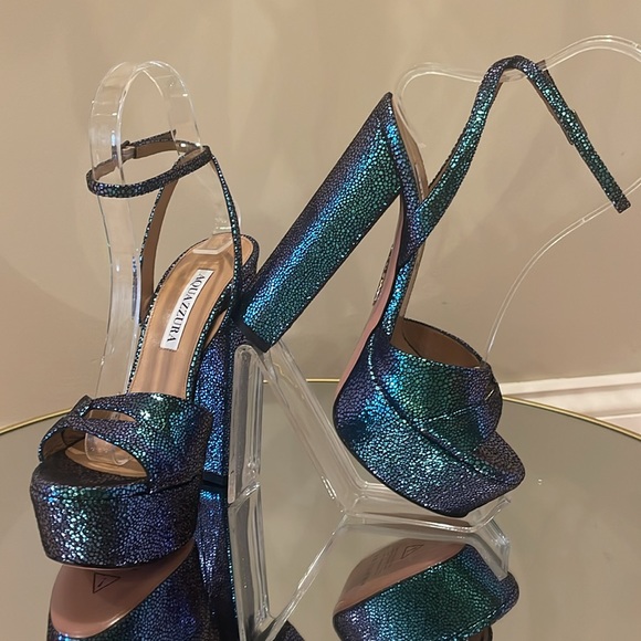 Aquazzura Sinner 140 platform heeled sandals sz 35.5 - Picture 15 of 17